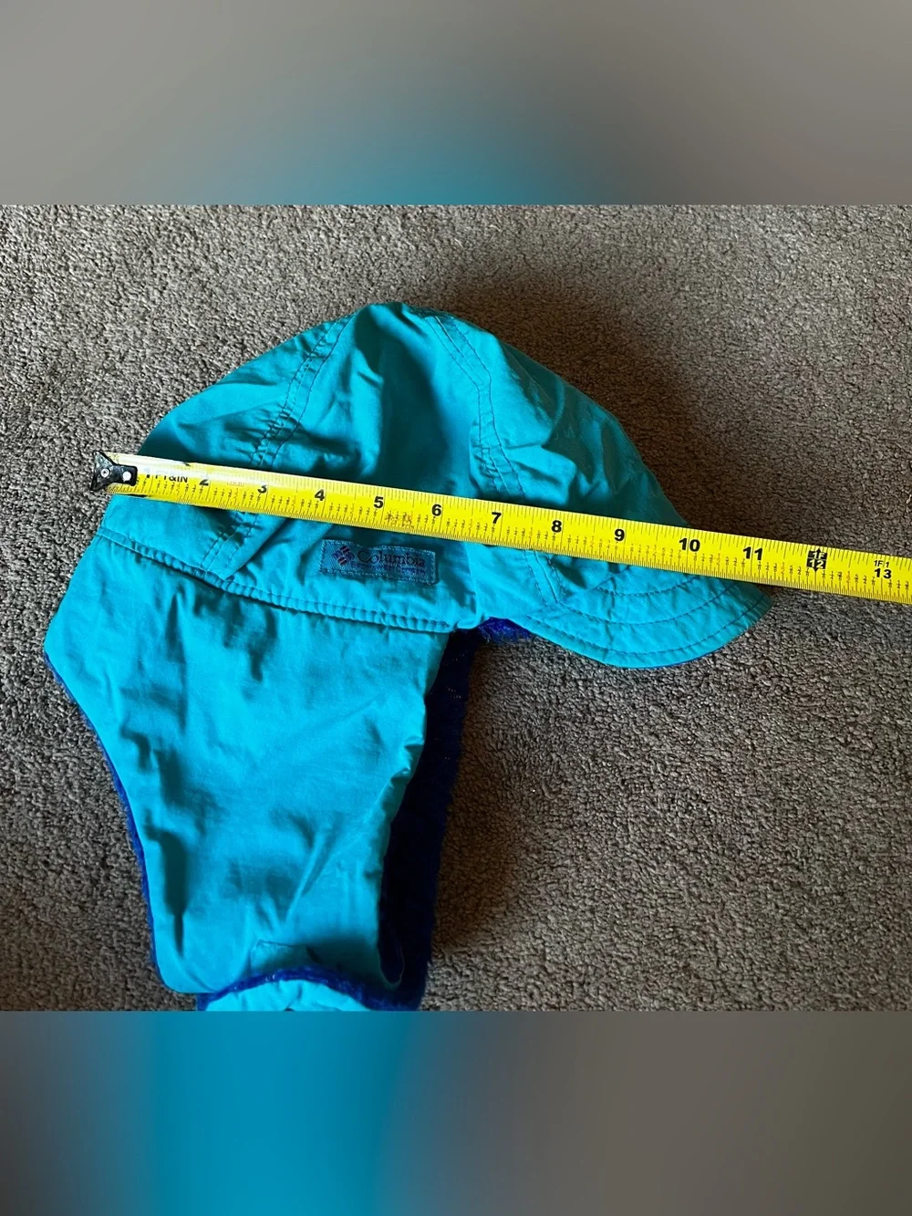 Vintage Columbia Youth S/M Teal Sherpa Winter Hat
